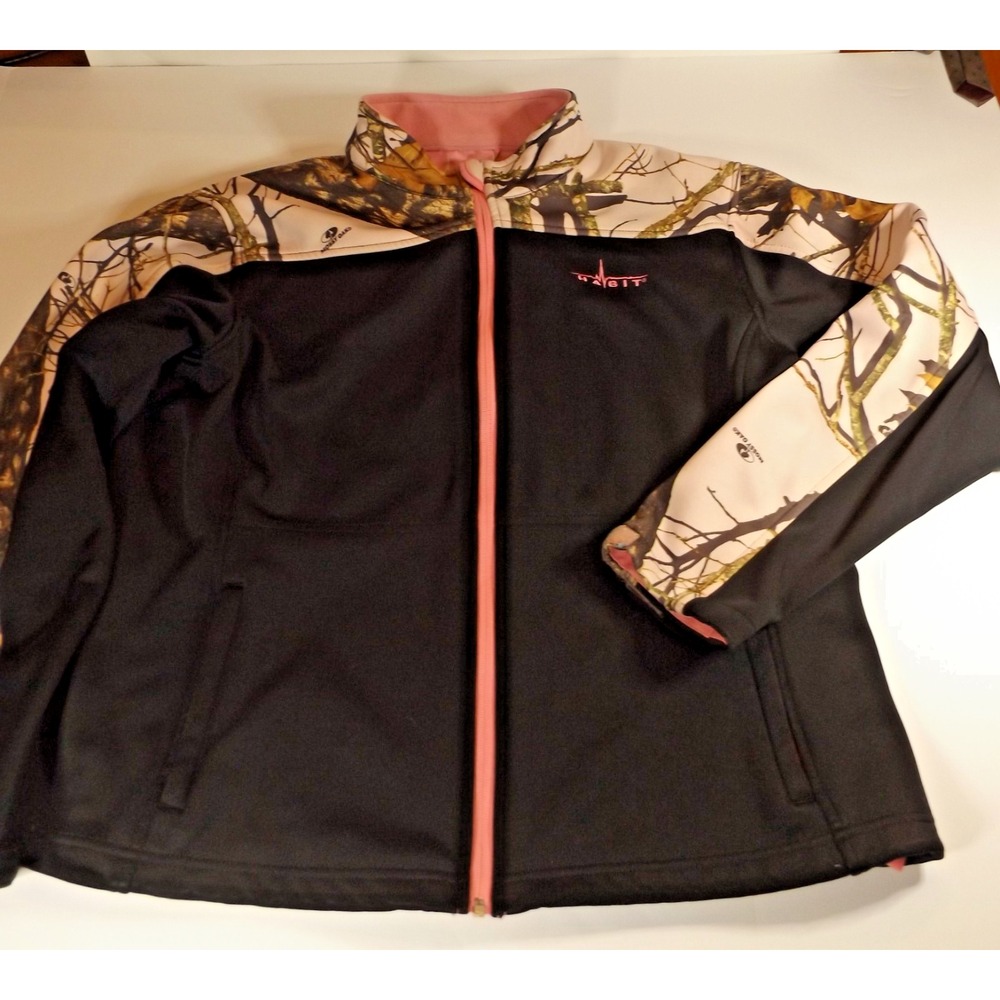 Habit Black & Pink Camo Jacket, Mossy Oak, Size Large